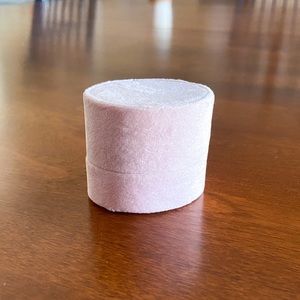 Blush Pink Oval Velvet Ring Box